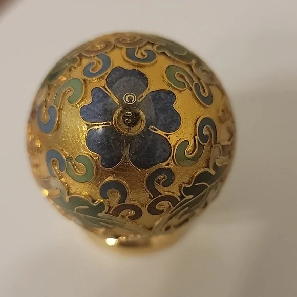 Franklin Mint Cloisonne Enamel 24K gold egg - Picture 6 of 8